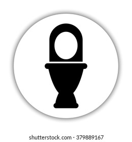 Toilet  - black vector icon