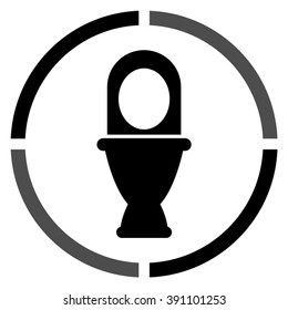 Toilet -  black vector icon