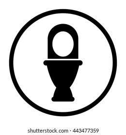 Toilet  - black vector icon