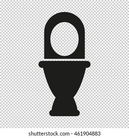Toilet -  black vector icon