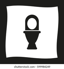 Toilet -  black vector icon