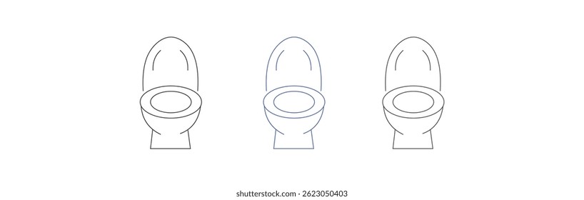 Toilet Black and White Round Icon. bathroom hygiene icon sign vector