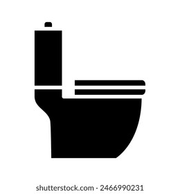 Toilet bowl bathroom icon glyph vector design templates simple and modern