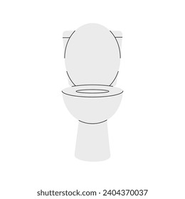 Toilet bowl. Cleaning service tool. Housekeeping service equipment. Vector illustration.