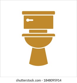 Toilet Bowl Flat Icon Vector Logo Template Illustration