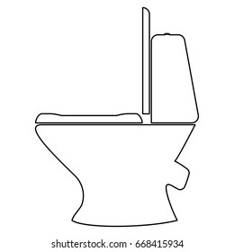 Toilet bowl icon .