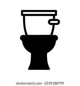 Toilet bowl icon. bathroom. Toilet symbol. Toilet equipment. Vector Illustration. Customizable thin line illustration.  Editable stroke.