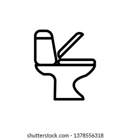 Toilet Bowl Icon Flat Stock Vector (Royalty Free) 1378556318