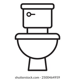 Toilet bowl icon in flat style. Hygiene vector illustration on isolated background. eps 10