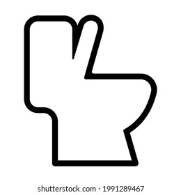 Toilet bowl icon isolated vector illustration. High quality black style vector icon