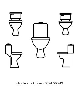 Toilet Bowl Icon Vector Sign Symbols Stock Vector (Royalty Free ...