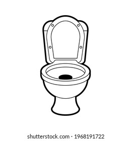 Toilet Bowl Isolated. WC Pan Vector Illustration