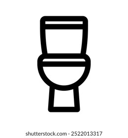 Toilet bowl line icon. Vector graphics