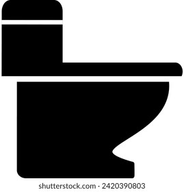  Toilet bowl line icon, WC symbol. Replaceable vectordesign.