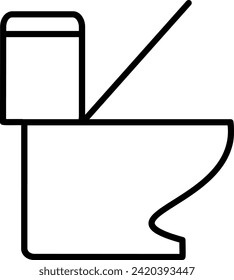 Toilet bowl line icon, WC symbol. Replaceable vectordesign.