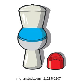 Toilet. Toilet bowl and potty. Images for children.