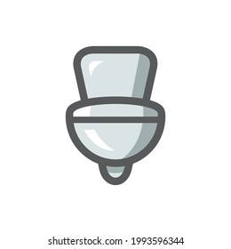 Toilet bowl sanitary ware Vector icon Cartoon illustration