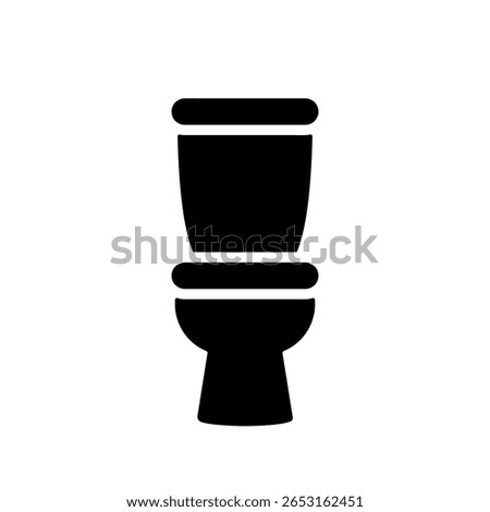 toilet bowl sign, wc black symbol