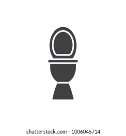 Toilet bowl solid icon.