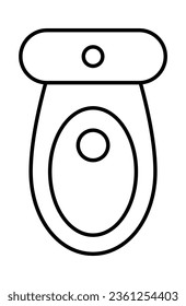 Toilet bowl Top view vector illustration design.