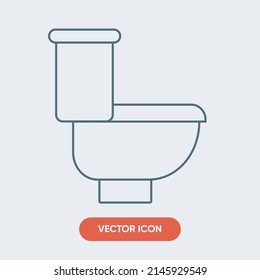 toilet bowl wc vector icon