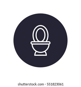 Toilet bowl white icon