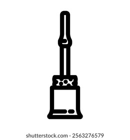 toilet brush bleach line icon vector. toilet brush bleach sign. isolated contour symbol black illustration