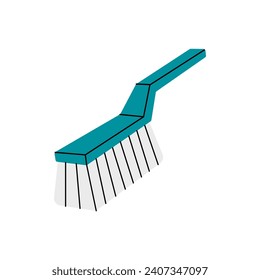 Toilet brush. Cleaning service tool. Housekeeping service equipment. Vector illustration.