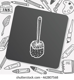 toilet brush doodle