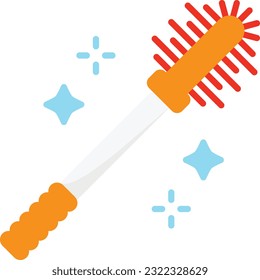 Toilet brush with glitters concept vector icon design, Housekeeping symbol, Office caretaker sign, porter or cleanser equipment stock illustration