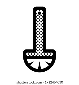Toilet Brush. Icon Filled with Dots.