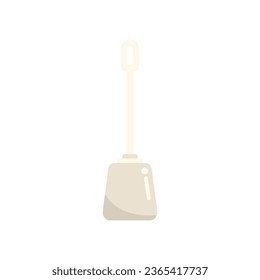 Toilet brush icon flat vector. Water sewer. Drain industry isolated