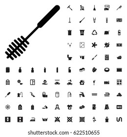Toilet brush icon illustration isolated vector sign symbol. cleaning icons vector set. on white background