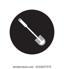 toilet brush icon illustration logo design