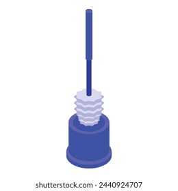 Toilet brush icon isometric vector. Baby child. Cute children pot