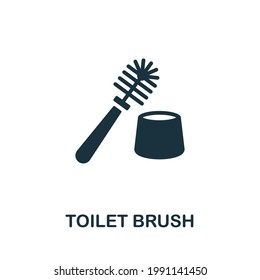 Toilet Brush icon. Monochrome simple element from housekeeping collection. Creative Toilet Brush icon for web design, templates, infographics and more