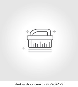 Toilet brush icon or pictogram for toilets. Vector wc symbol. Restroom or bathroom pictogram. Toilets, cleaning. Please keep toilet clean. cleanup.