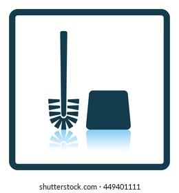 Toilet brush icon. Shadow reflection design. Vector illustration.