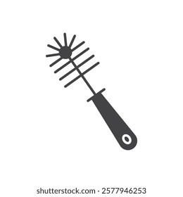 Toilet brush icon Simple thin line flat symbol