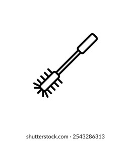 Toilet brush icon symbol collection on white background.