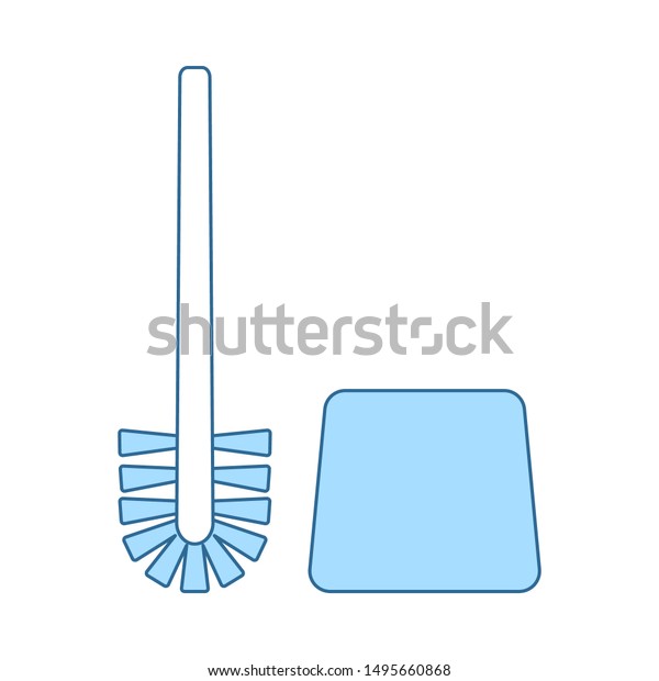 thin toilet brush