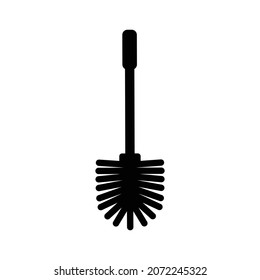 Toilet brush icon. A tool for hygienic cleaning and cleaning of sanitary equipment. Vector illustration isolated on a white background for design and the web.