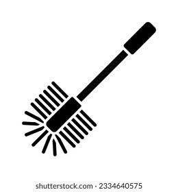 toilet brush icon vector design template in white background