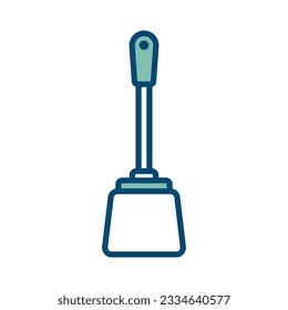 toilet brush icon vector design template in white background