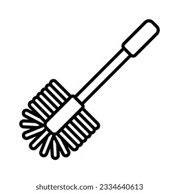 toilet brush icon vector design template in white background