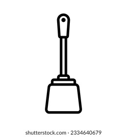 toilet brush icon vector design template in white background