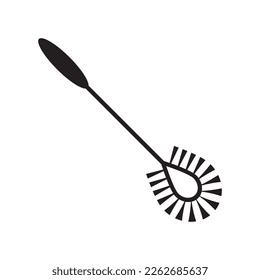 toilet brush icon vector illustration symbol design