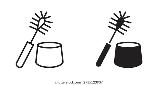 Icono de cepillo de inodoro en Vector. Logotipo