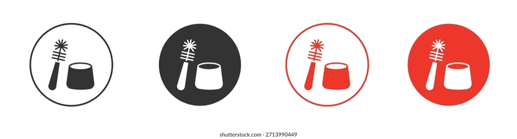 Icono de cepillo de inodoro. Diseño de Vector de Web