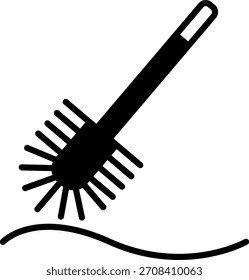 Icono de Vector de línea de cepillo de inodoro